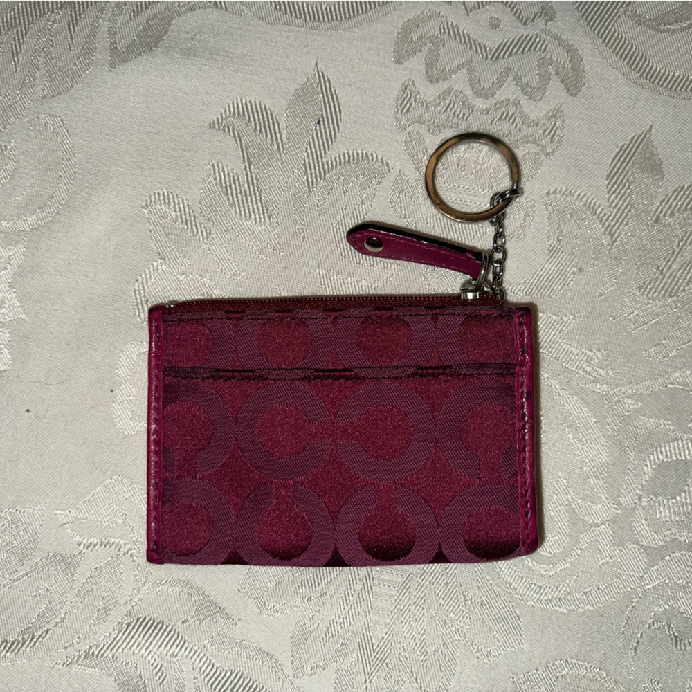 EUC Vintage Coach Mini Skinny Pouch with Keychain - Picture 2 of 7